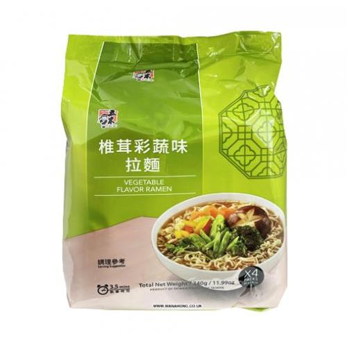 Wu Mu - Vegetable Flavour Ramen(Pack of 4) 五木椎茸彩蔬味拉麵4包